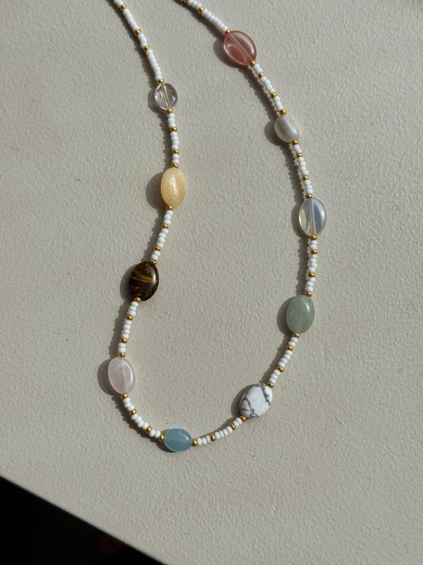 Halskæde White/Stone | No. 6