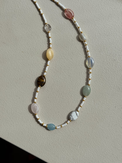 Halskæde White/Stone | No. 6