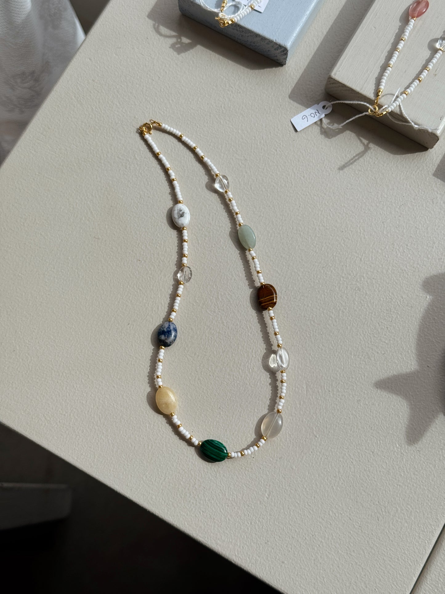 Halskæde White/Stone | No. 10