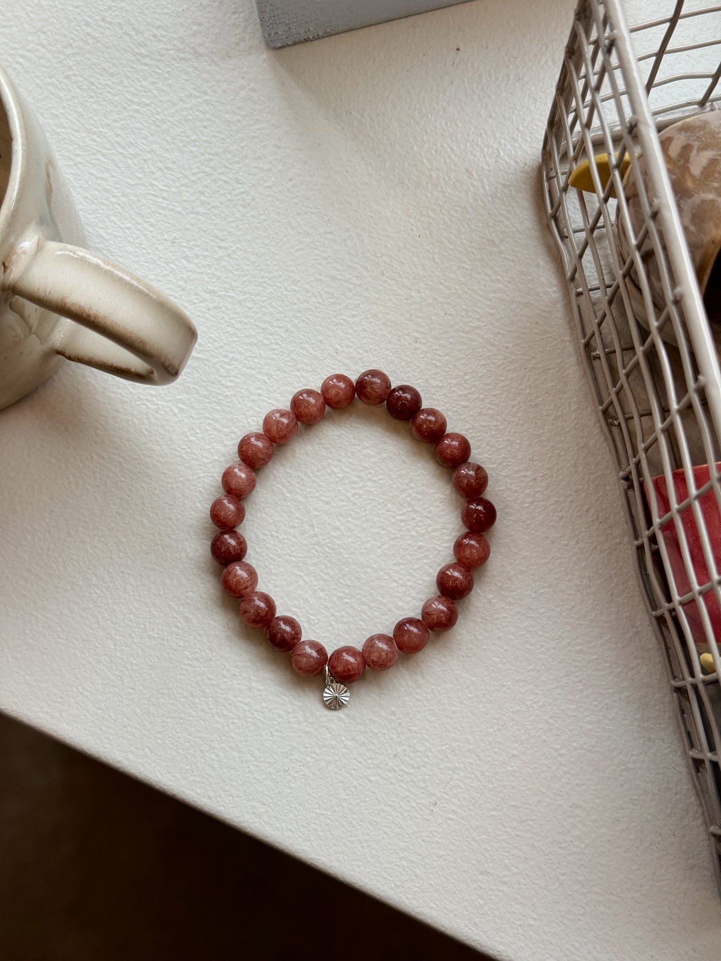 Armbånd m. natursten | Brun