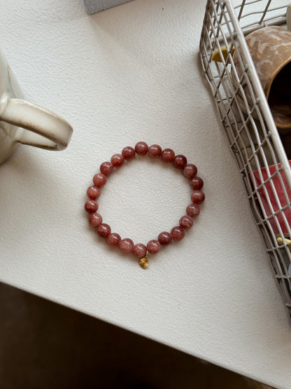 Armbånd m. natursten | Brun