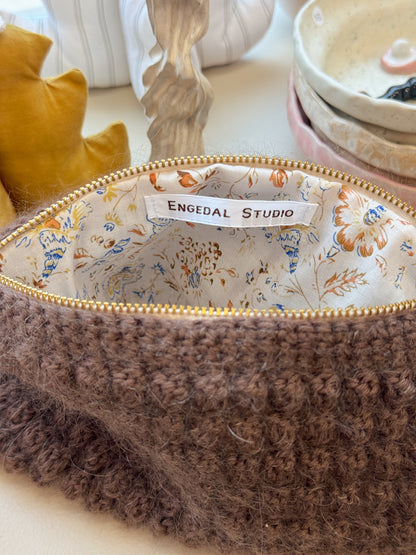 Bubble Clutch, standard | Mørk brun