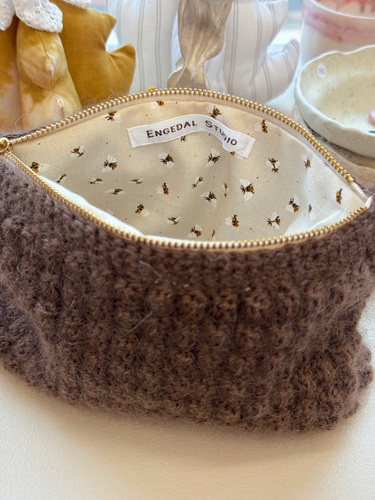 Bubble Clutch, standard | Mørk brun