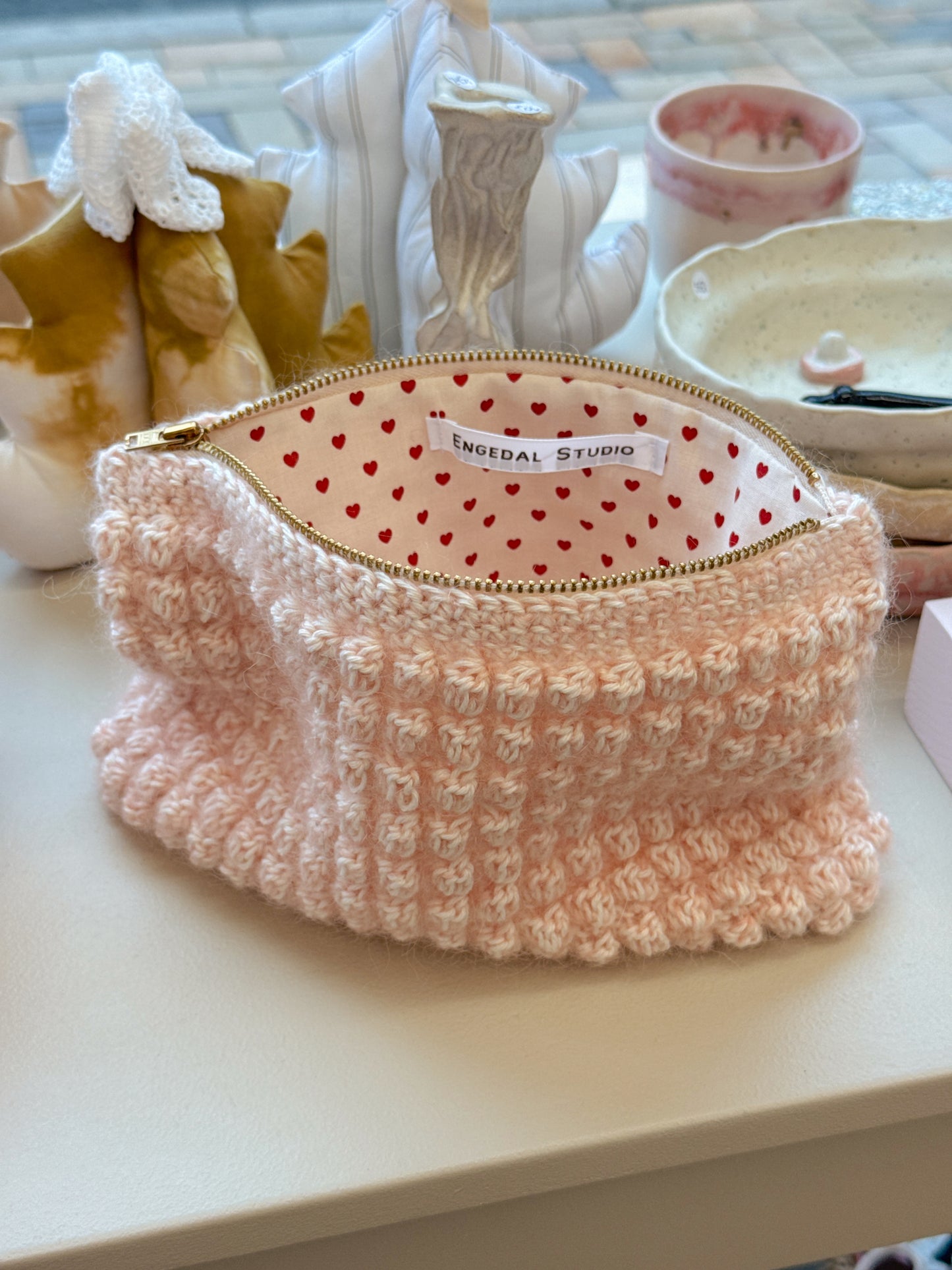 Bubble Clutch, standard | Lyserød