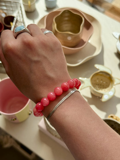Armbånd m. natursten | Koral