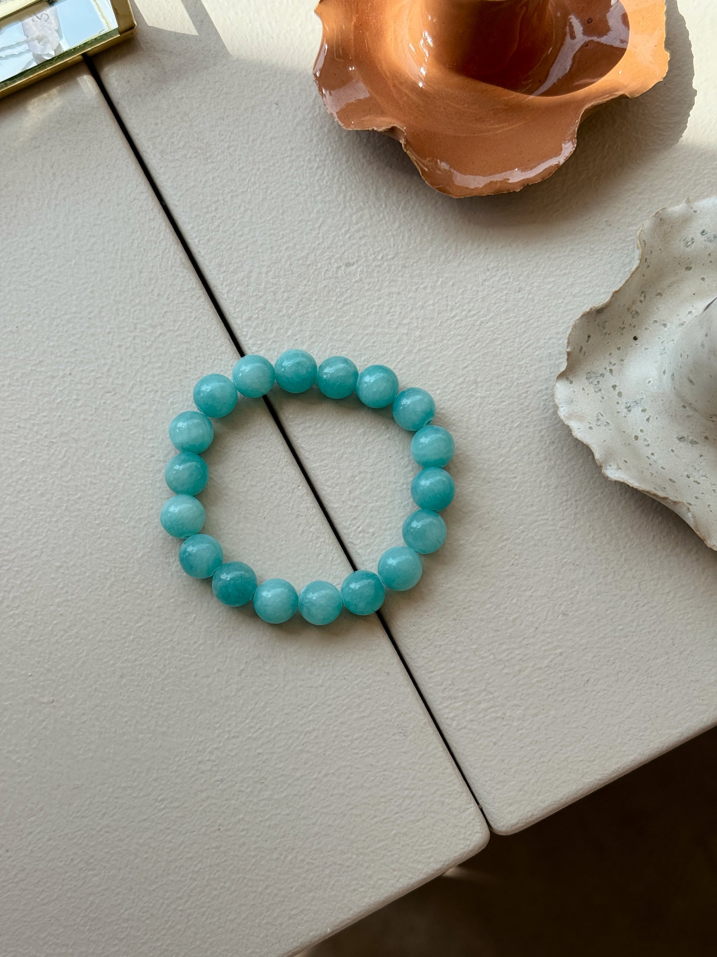 Armbånd m. natursten | Turkis