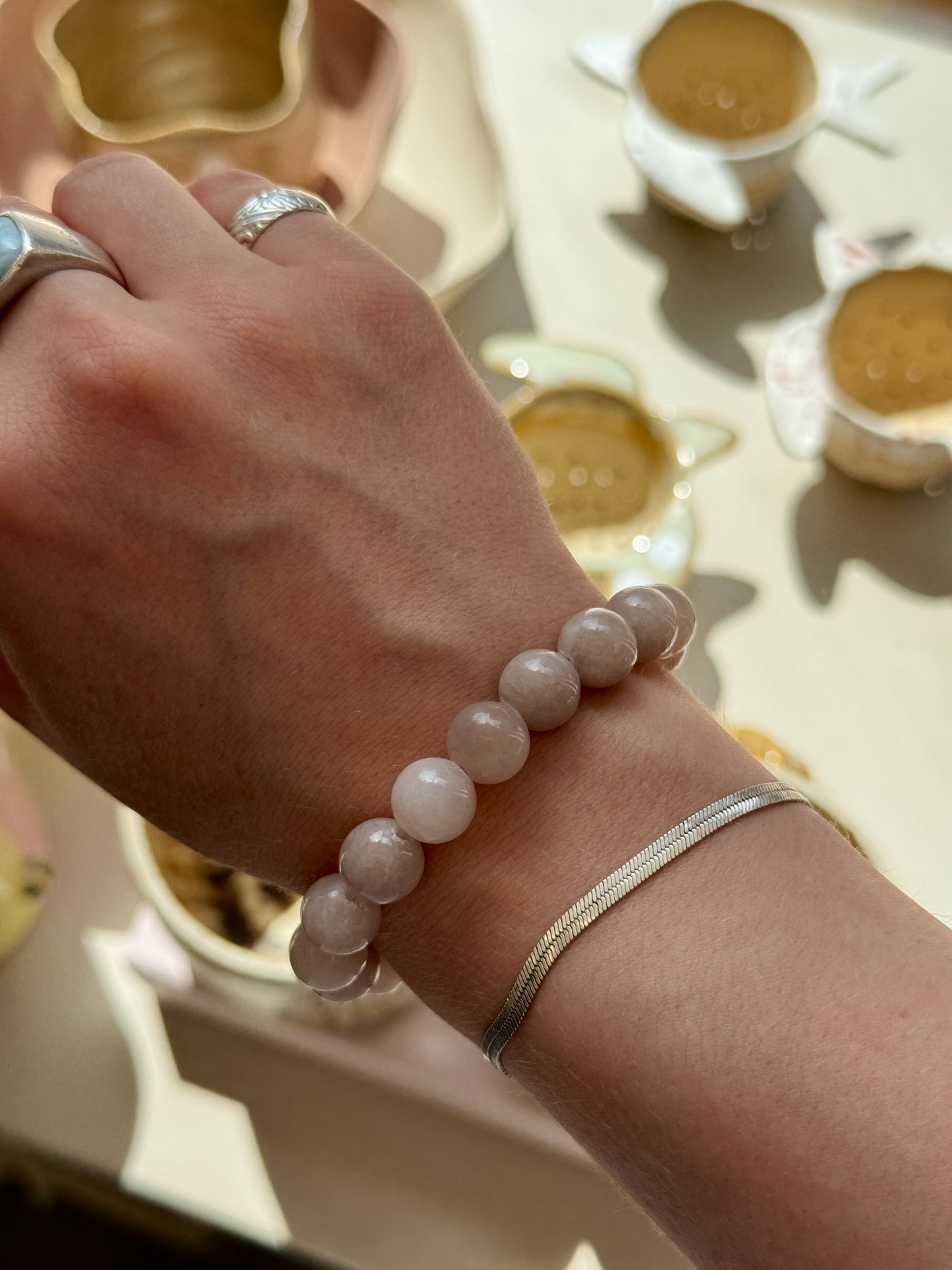 Bracelet with natural stones | Purple
