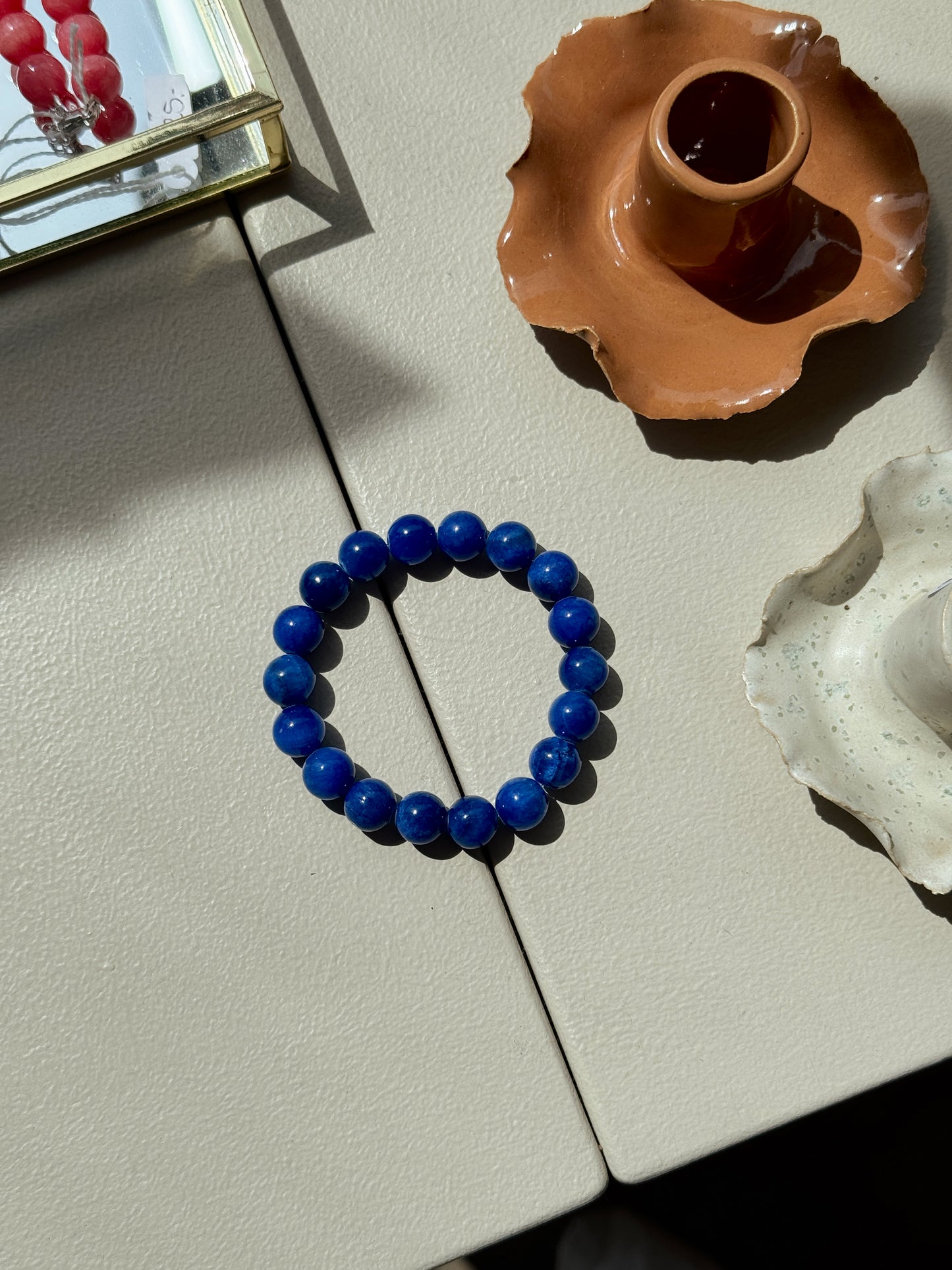 Armbånd m. natursten | Blå