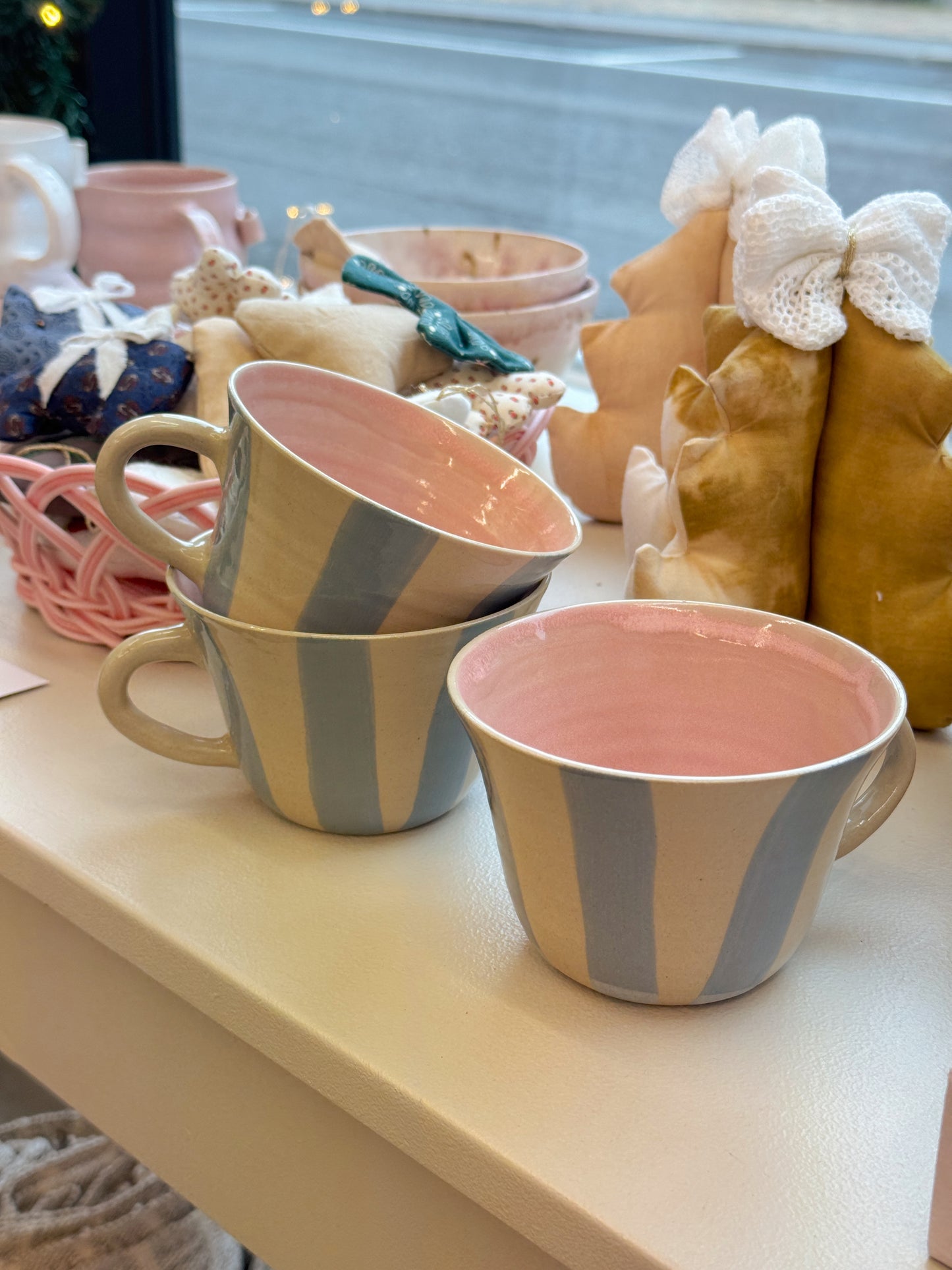 Kop m. hank | Blå striber