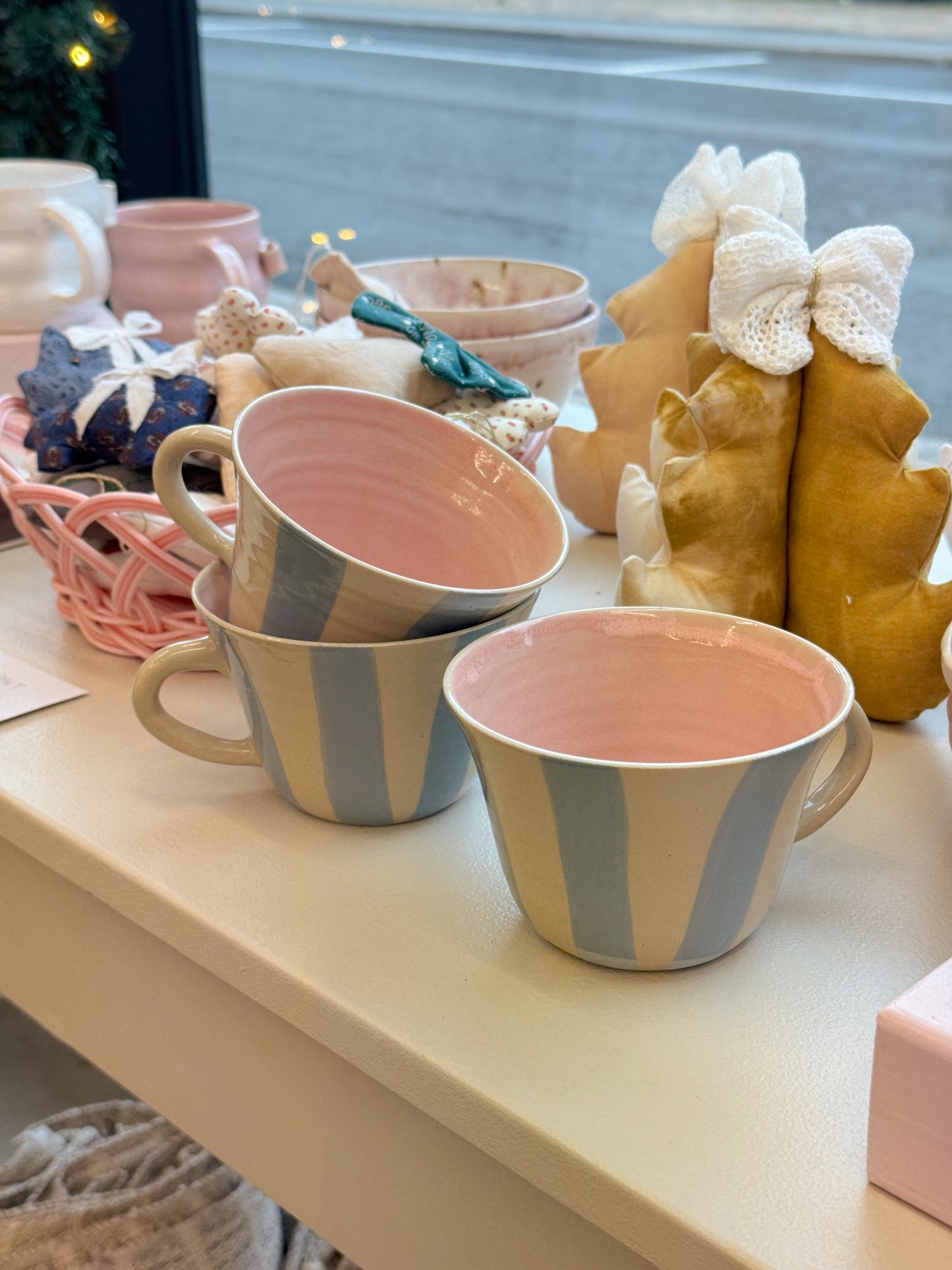 Kop m. hank | Blå striber