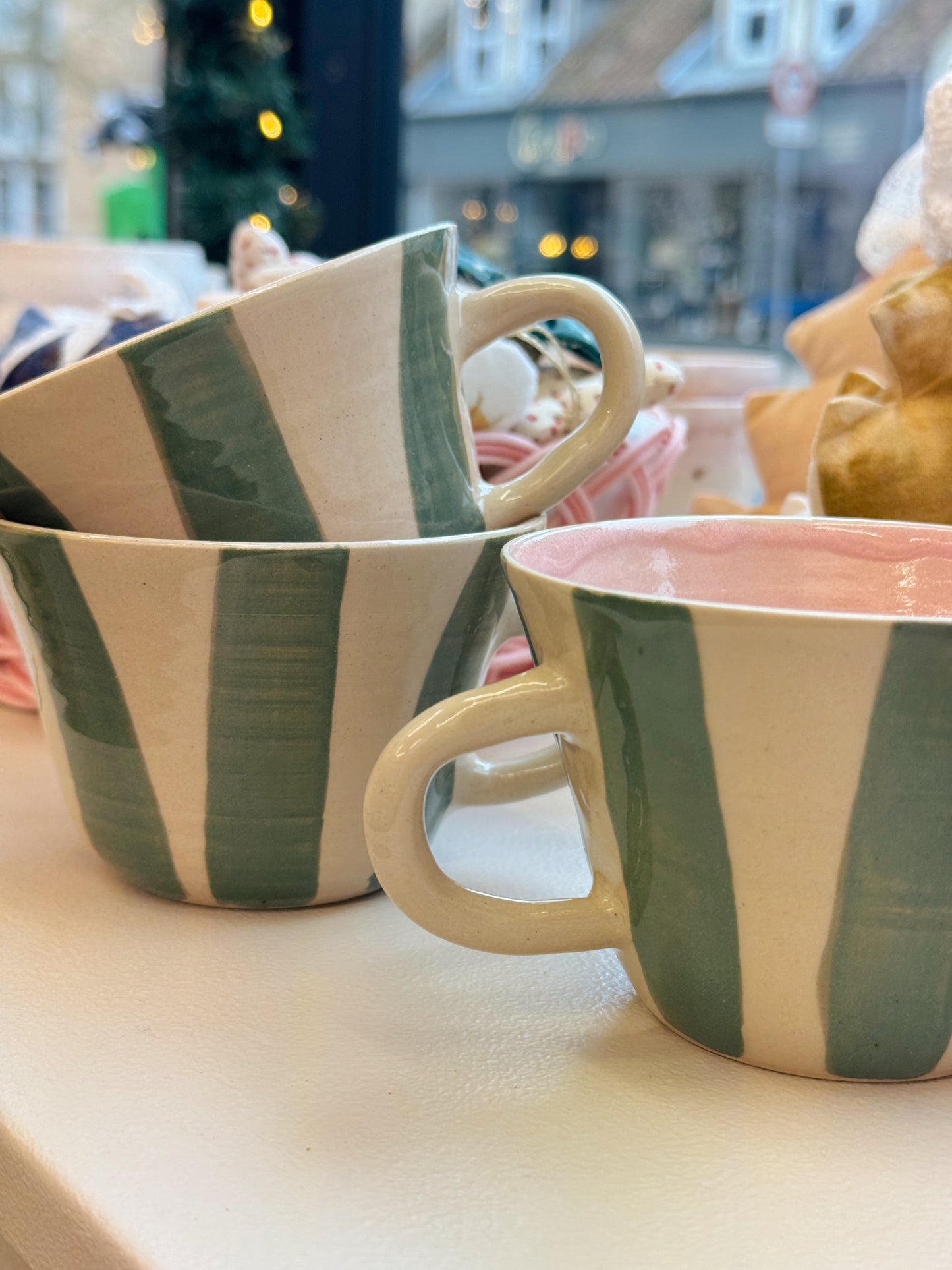 Kop m. hank | Grønne striber