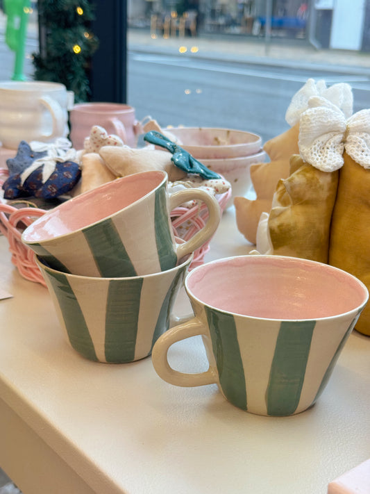 Kop m. hank | Grønne striber