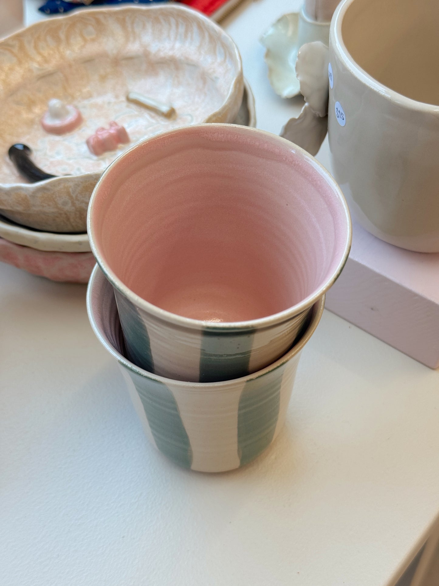 Høj kop | Grønne striber