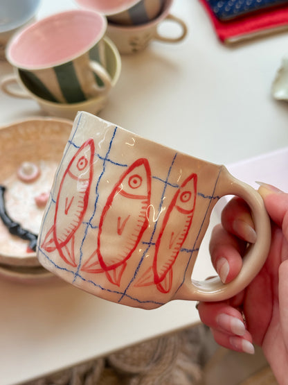 Kop med fisk | Med hank