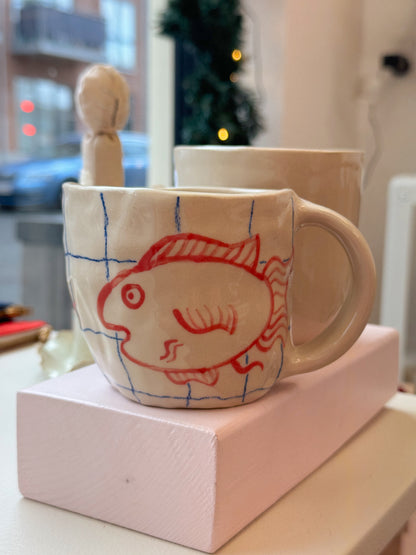 Kop med fisk | Med hank