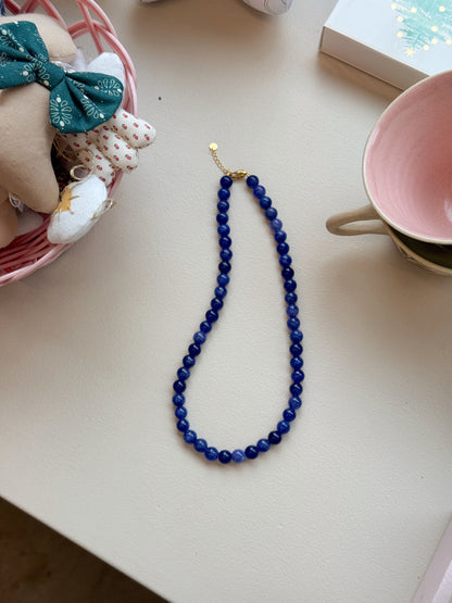 Halskæde med halvædelsten