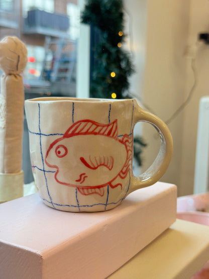 Kop med fisk | Med hank