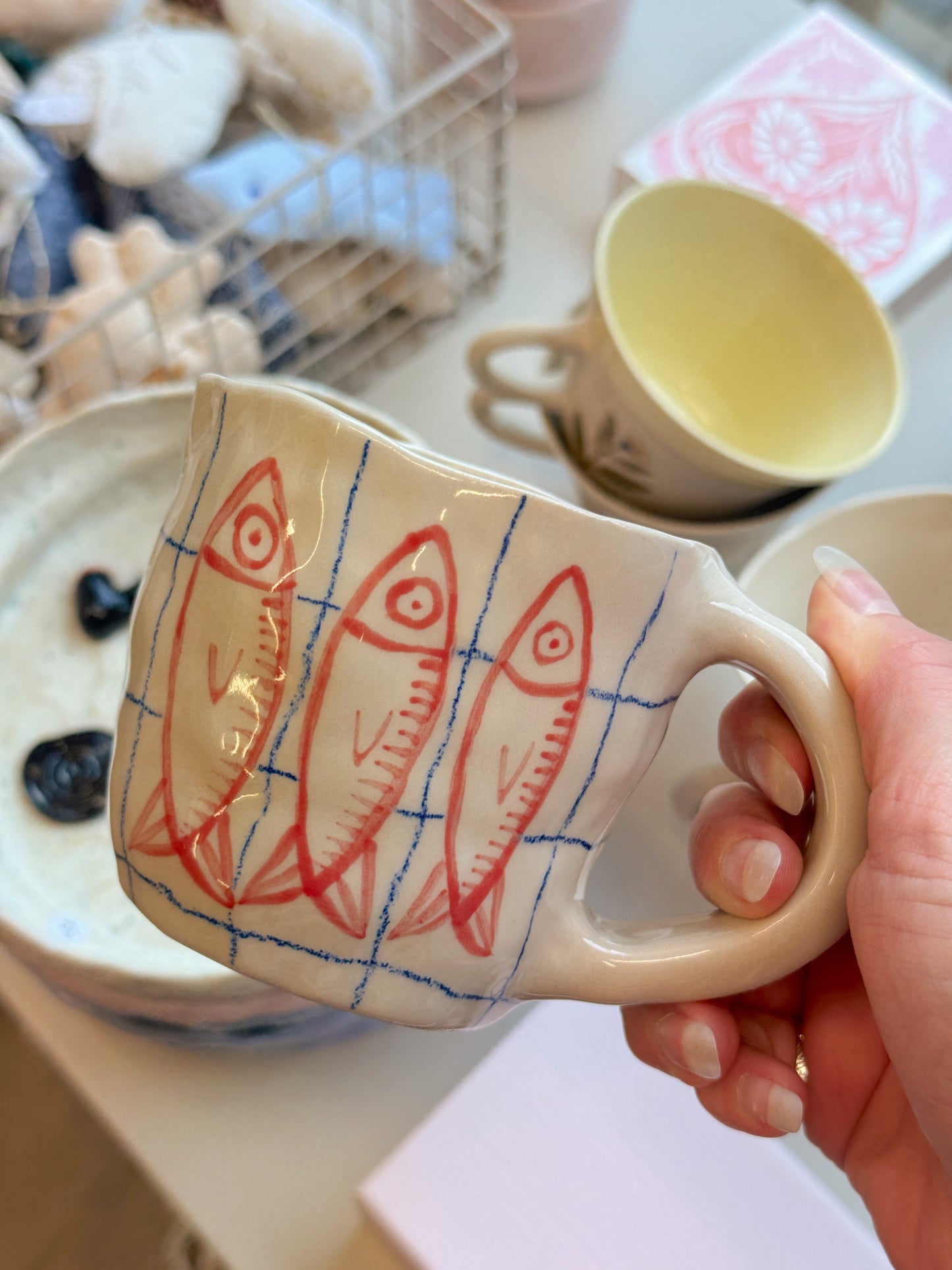 Kop med fisk | Med hank