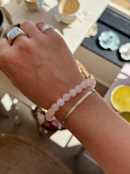 Armbånd natursten/jade | Lyserød