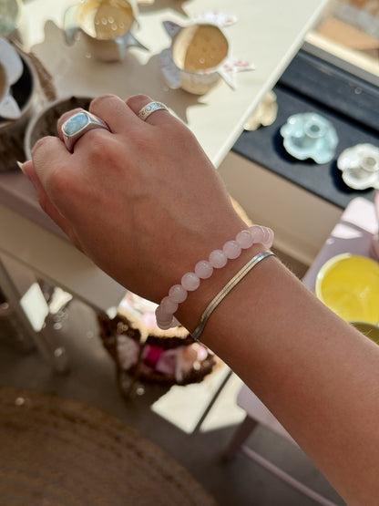 Armbånd natursten/jade | Lyserød