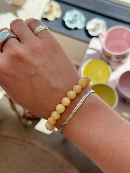 Armbånd natursten/jade | Gul