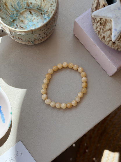 Armbånd natursten/jade | Gul