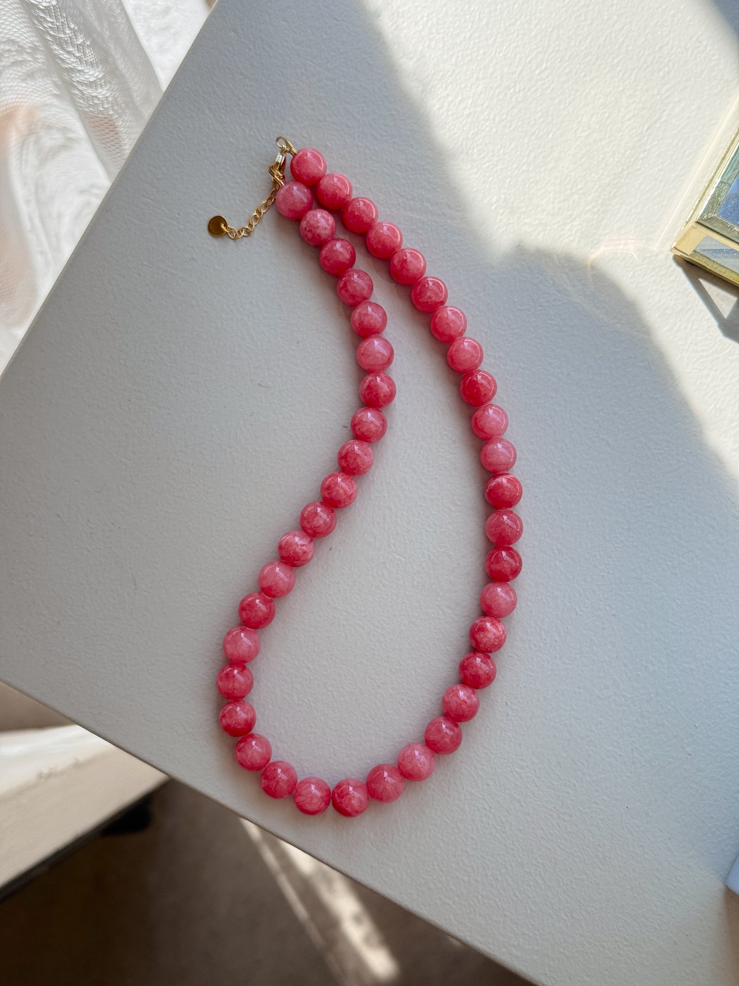 Halskæde | Koral (pink)