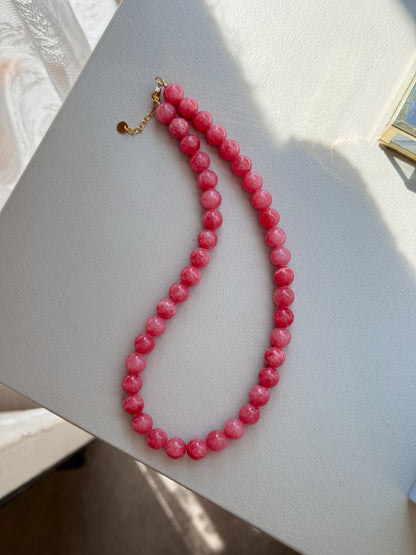 Halskæde | Koral (pink)