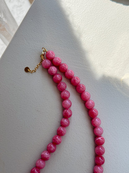 Halskæde | Koral (pink)
