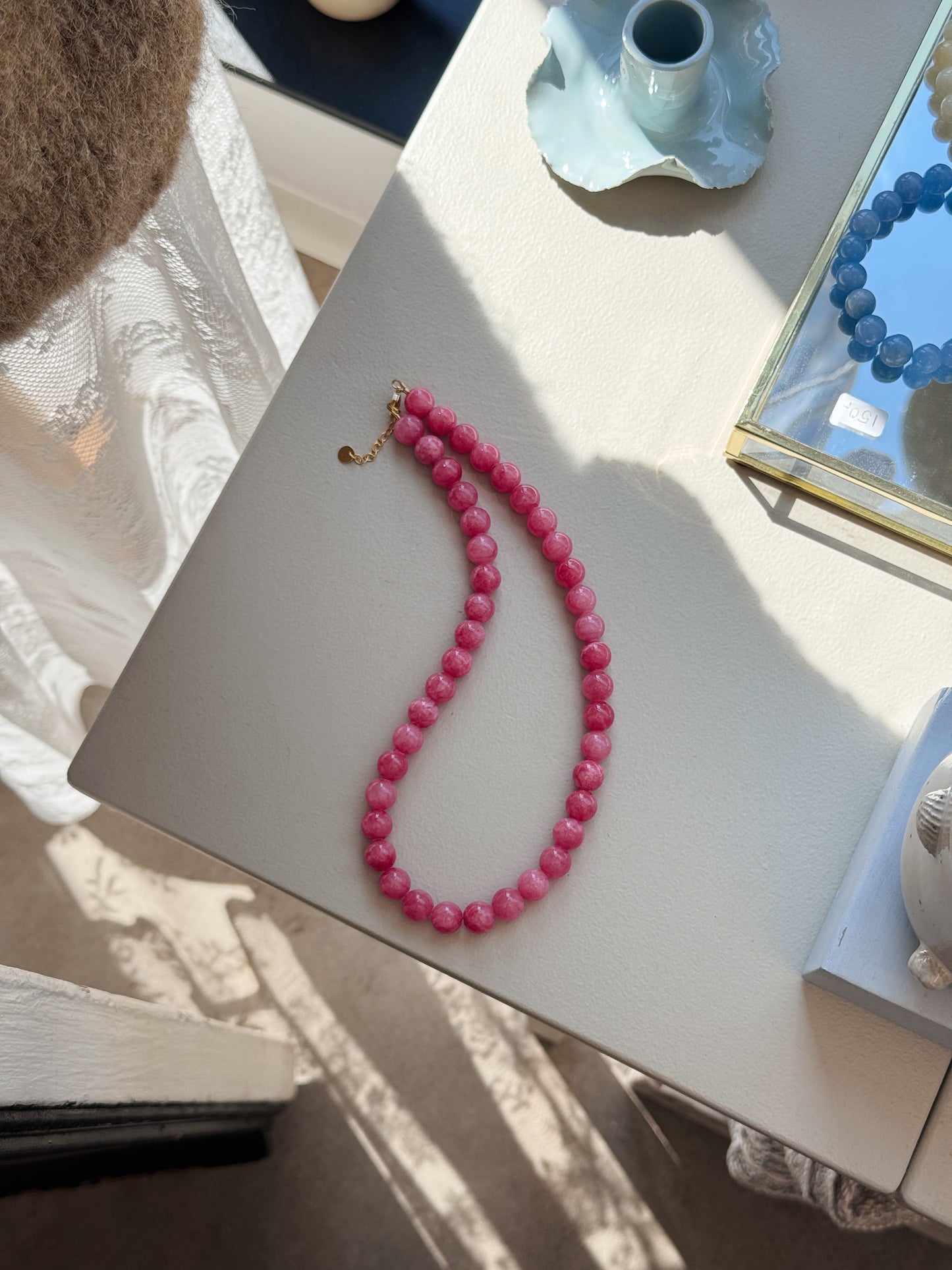 Halskæde | Koral (pink)