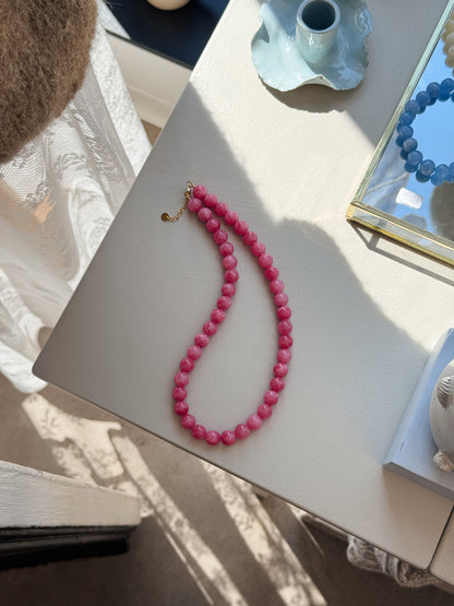 Halskæde | Koral (pink)