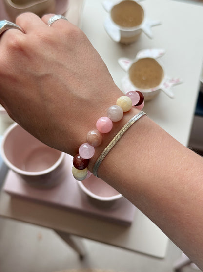 Bracelet with natural stones | Purple