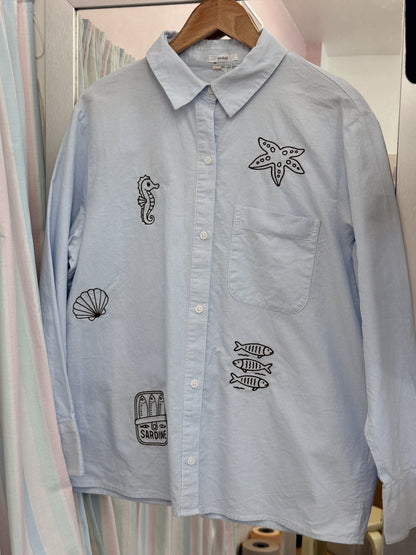 Skjorte m. broderi | Small
