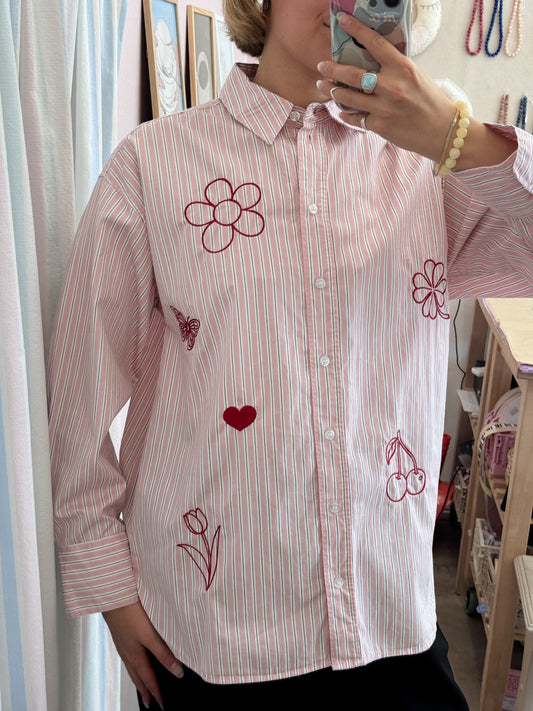 Skjorte m. broderi | Small