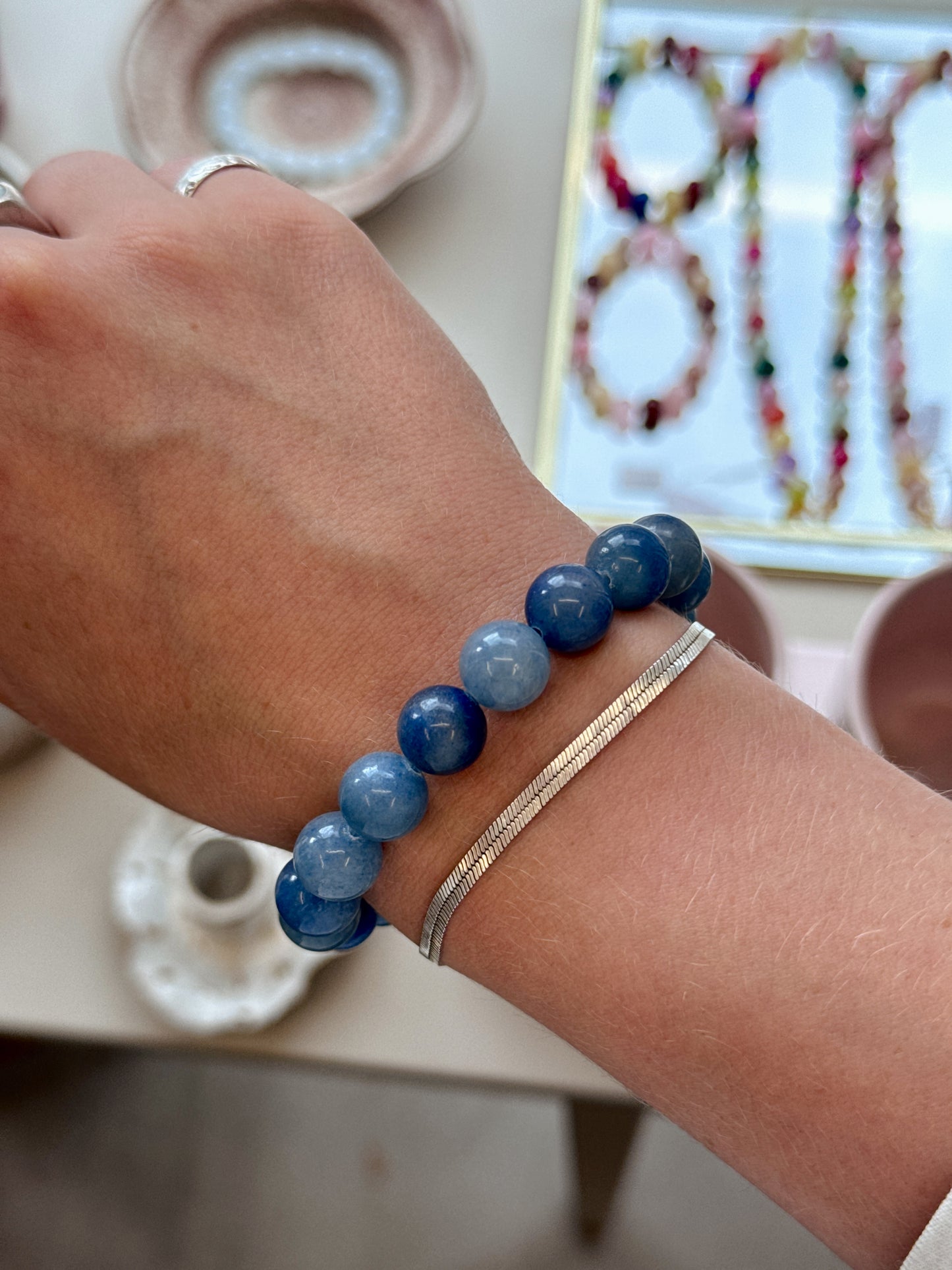 Bracelet with natural stones | Purple