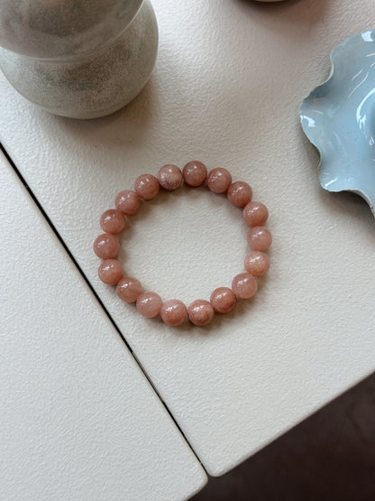 Armbånd m. natursten | Lys brun