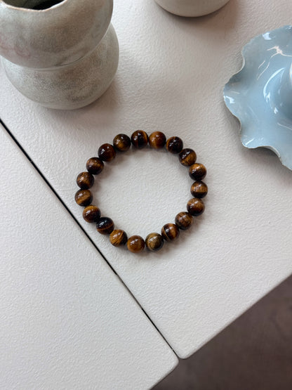 Armbånd m. natursten | Brun