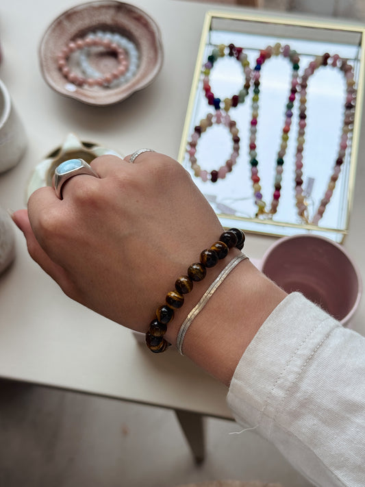 Bracelet with natural stones | Purple