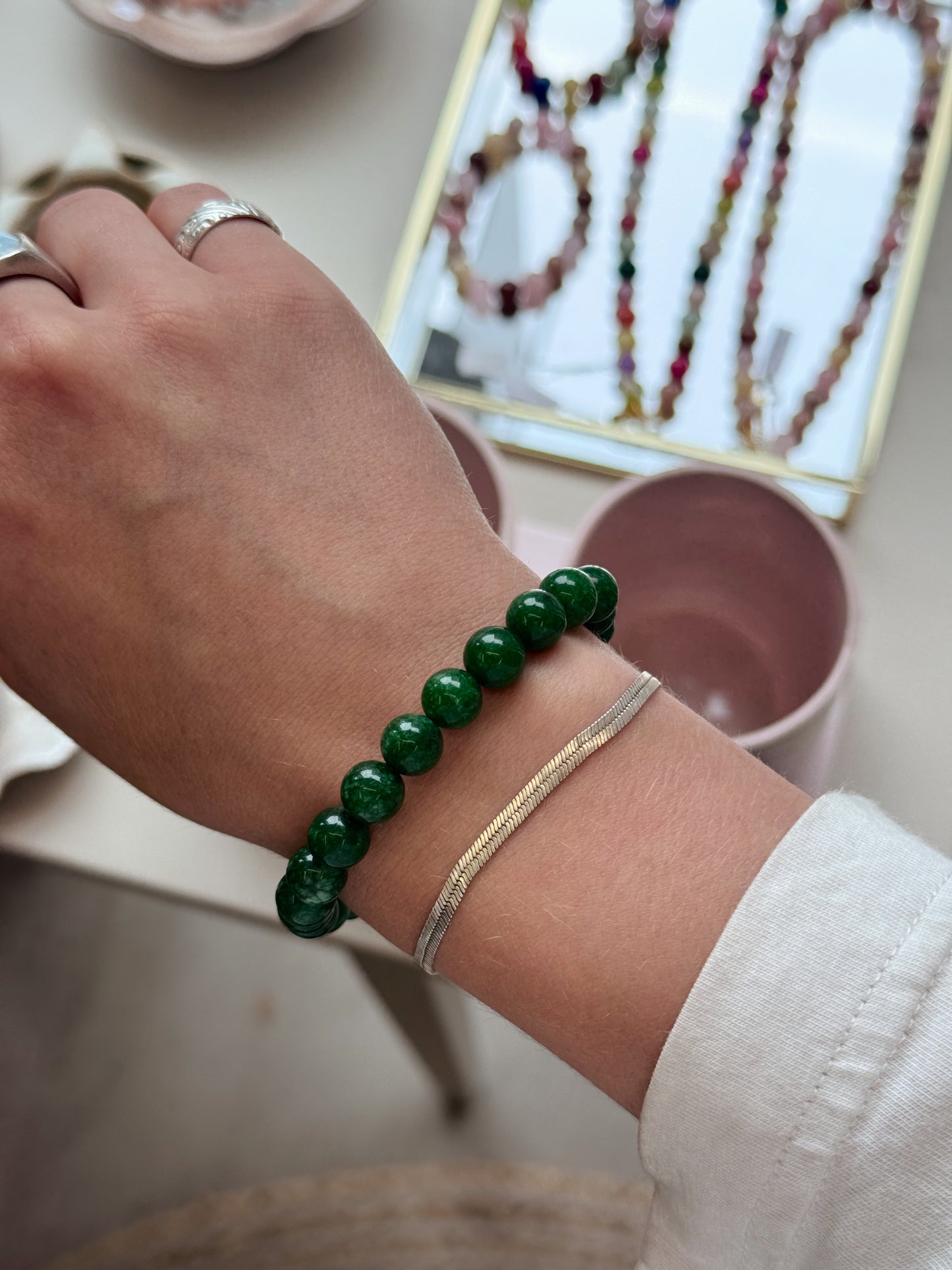 Bracelet with natural stones | Purple