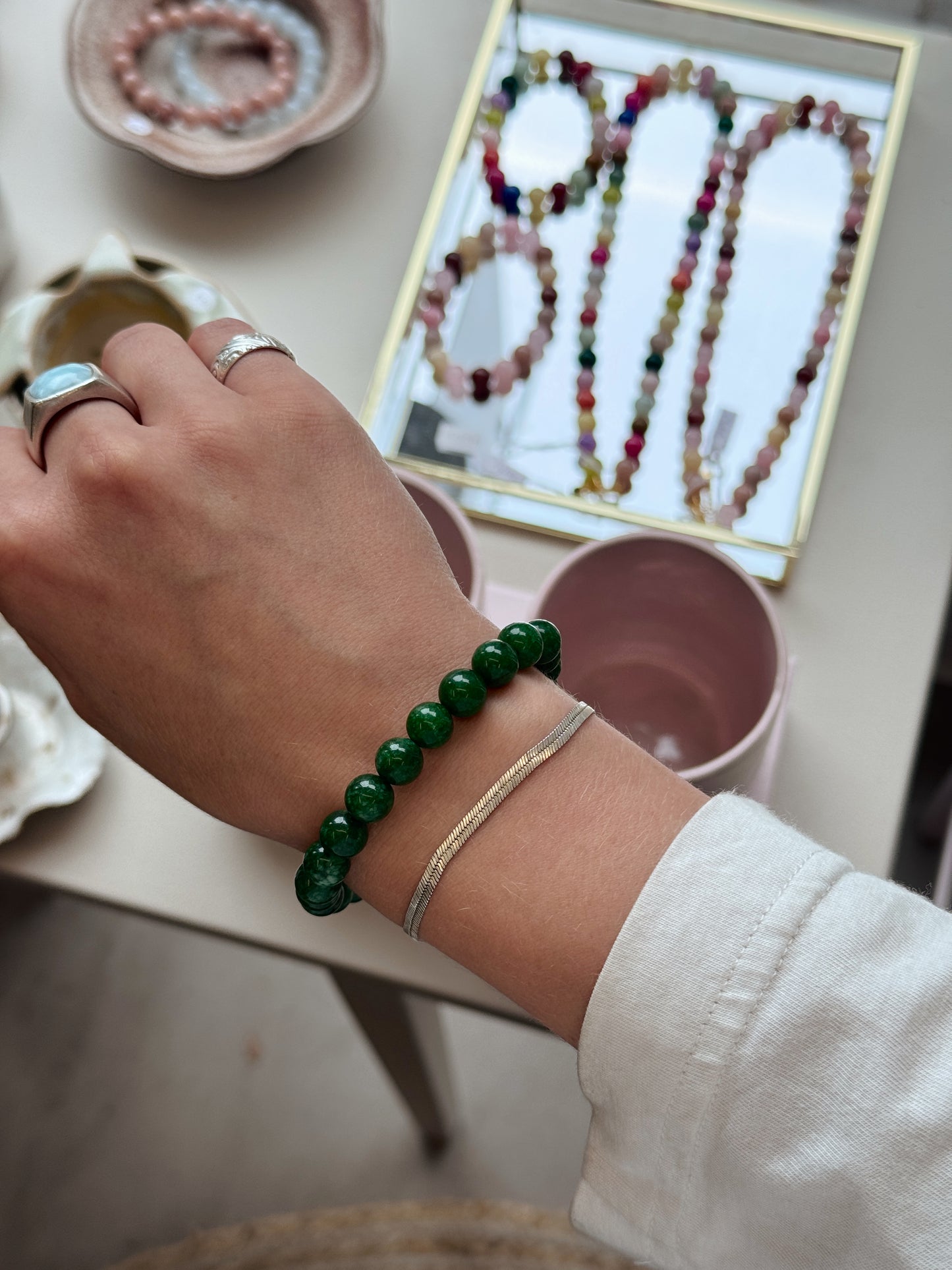 Bracelet with natural stones | Purple