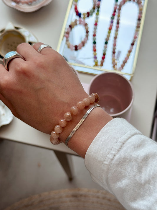 Bracelet with natural stones | Purple