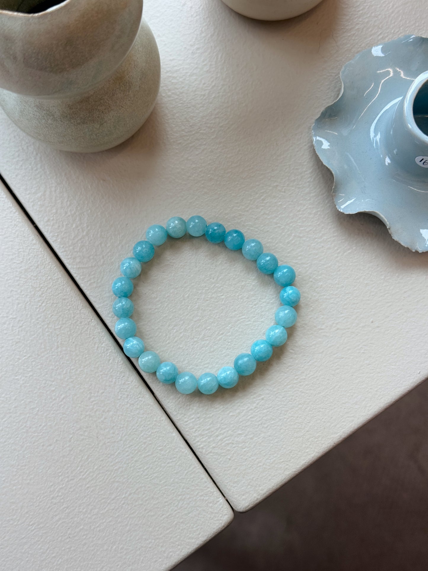 Armbånd m. natursten | Turkis
