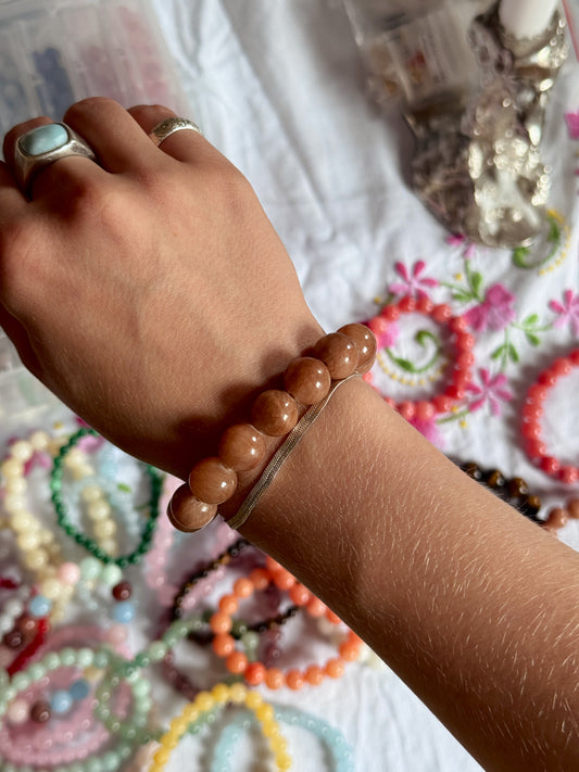 Bracelet with natural stones | Purple