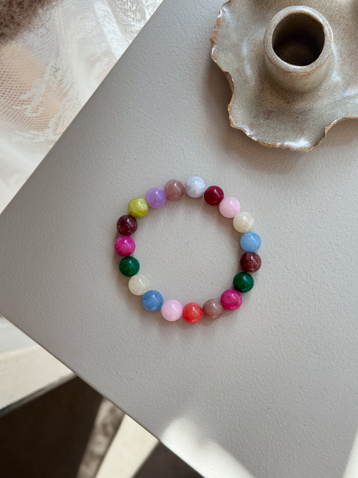 Armbånd m. natursten | Multi
