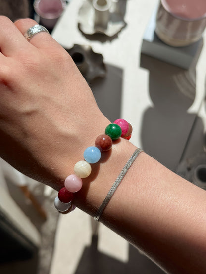 Armbånd m. natursten | Multi