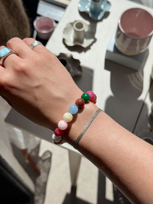 Bracelet with natural stones | Purple