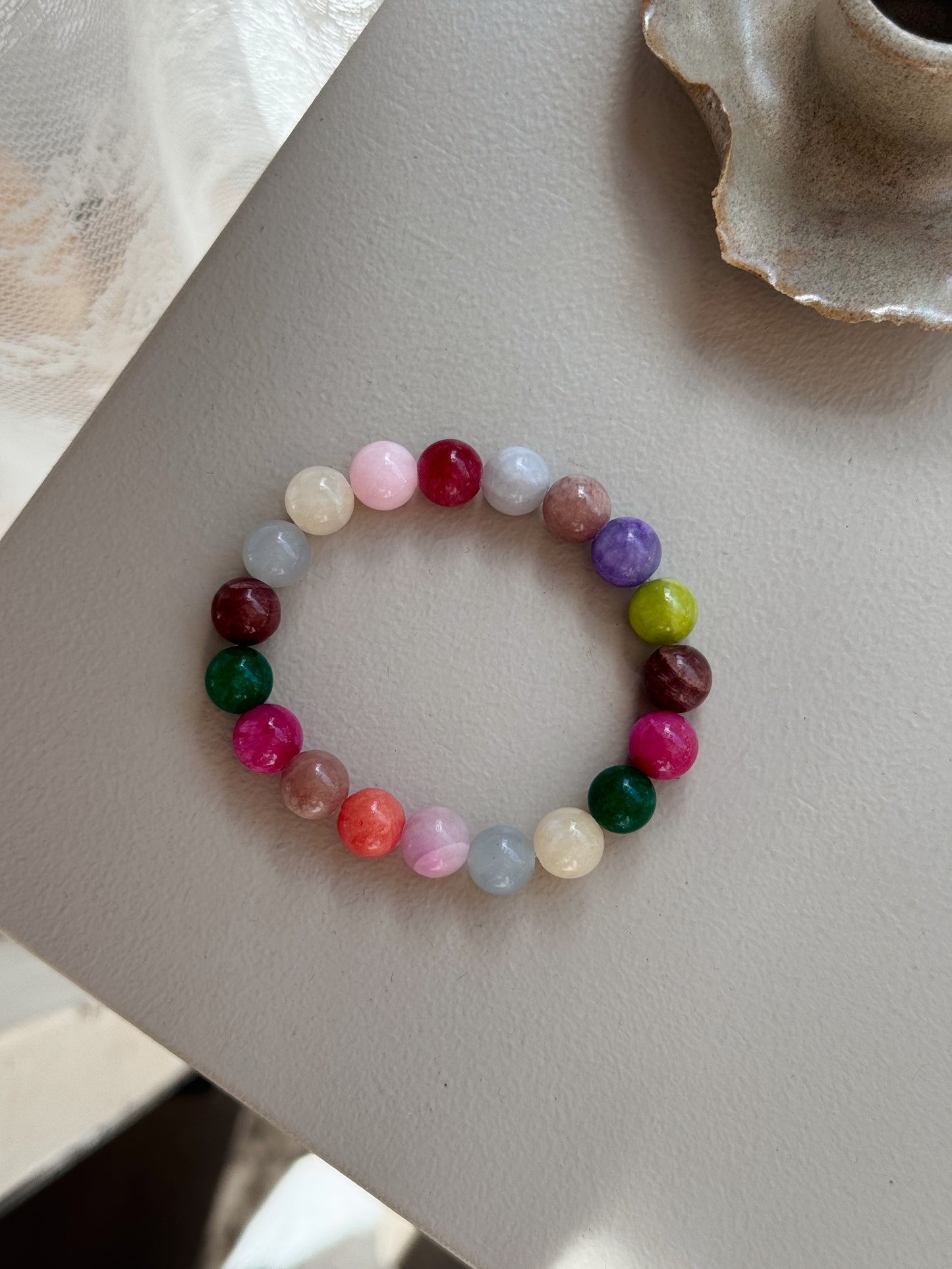Armbånd m. natursten | Multi