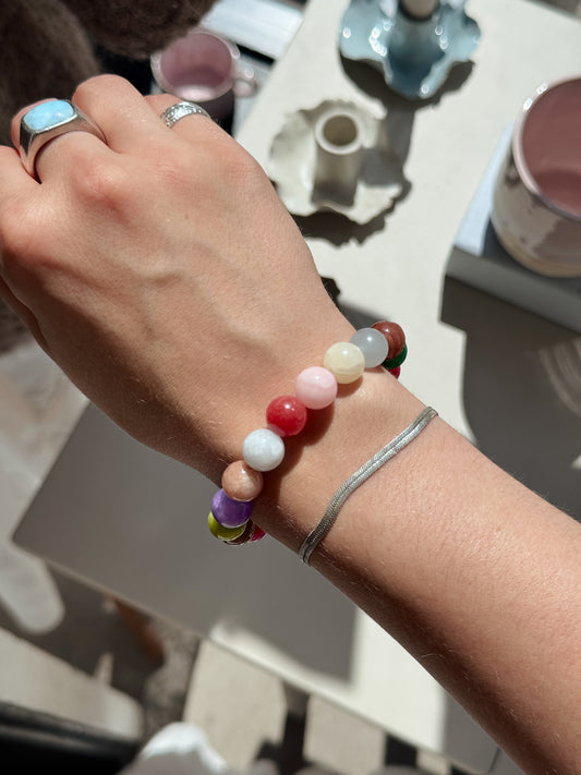 Bracelet with natural stones | Purple