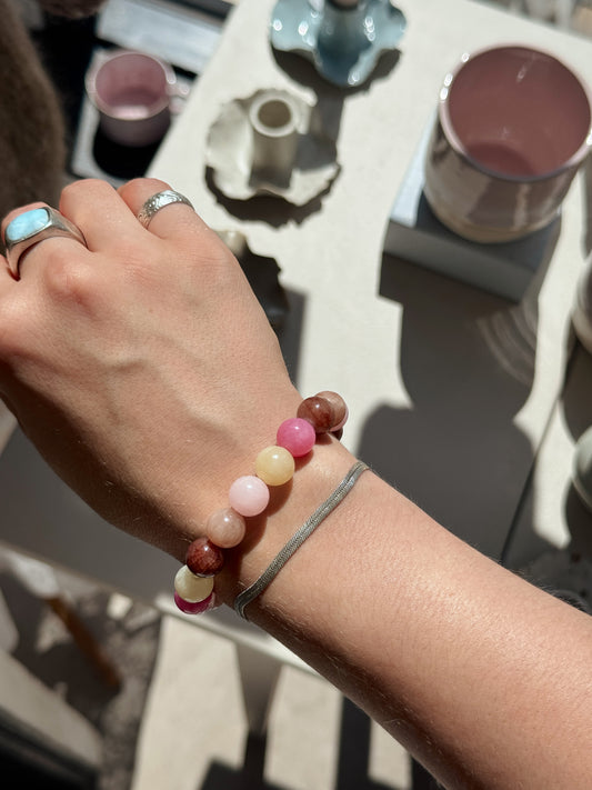 Bracelet with natural stones | Purple
