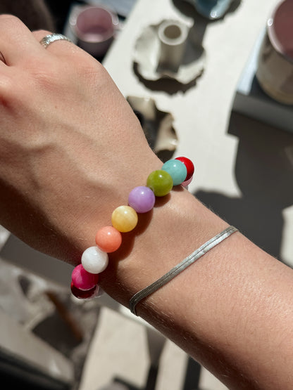Bracelet with natural stones | Purple